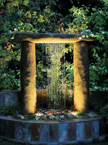 Stonehenge with/2' Reservoir Cast Stone Fountain Fountain Fiore Stone